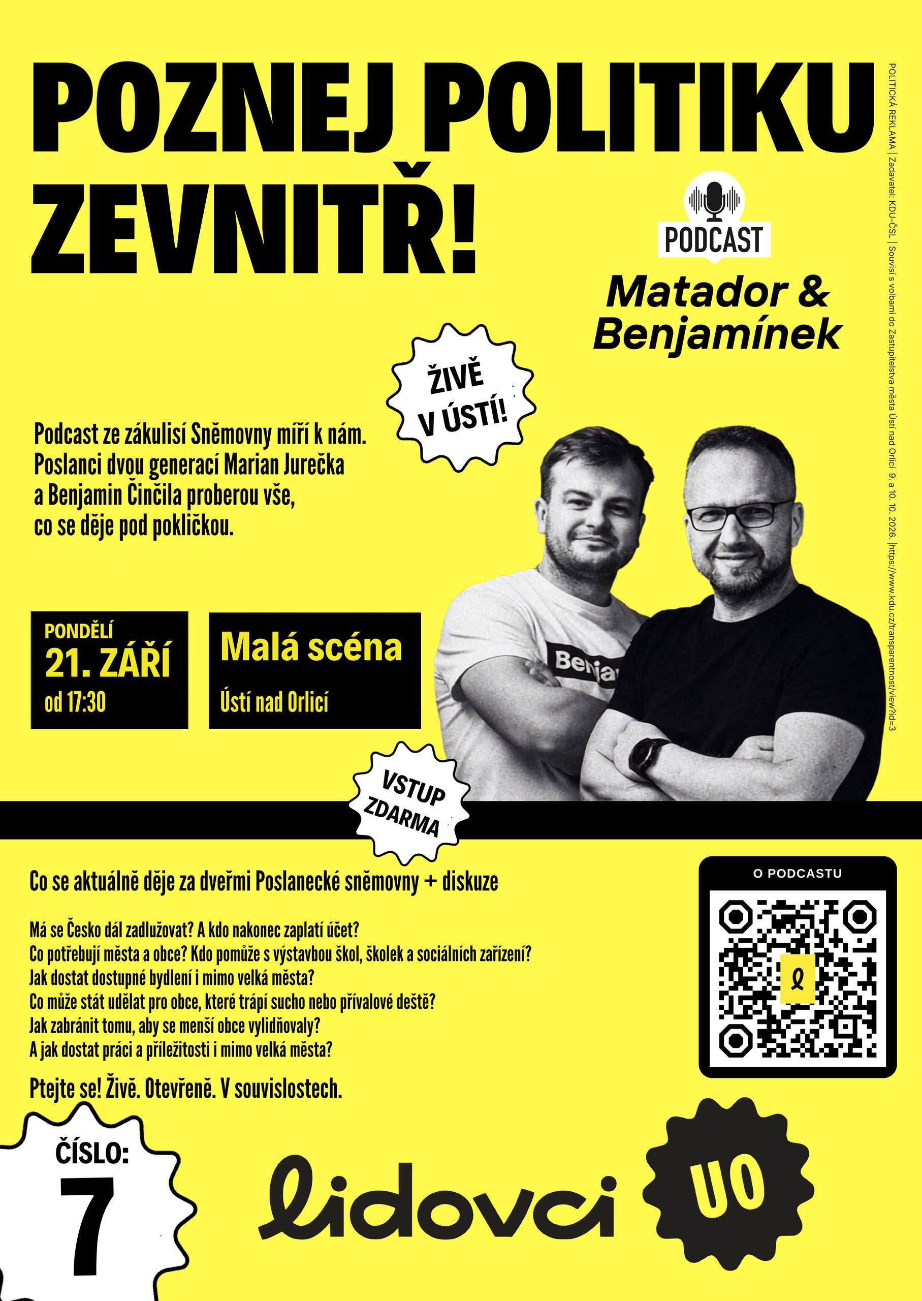 MATADOR A BENJAMÍNEK V ÚSTÍ NAD ORLICÍ!